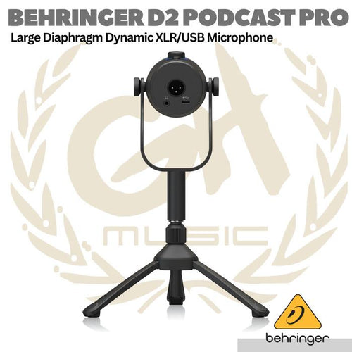 Behringer D2 Podcast Pro Large Diaphgram Dynamic USB/XLR Microphone