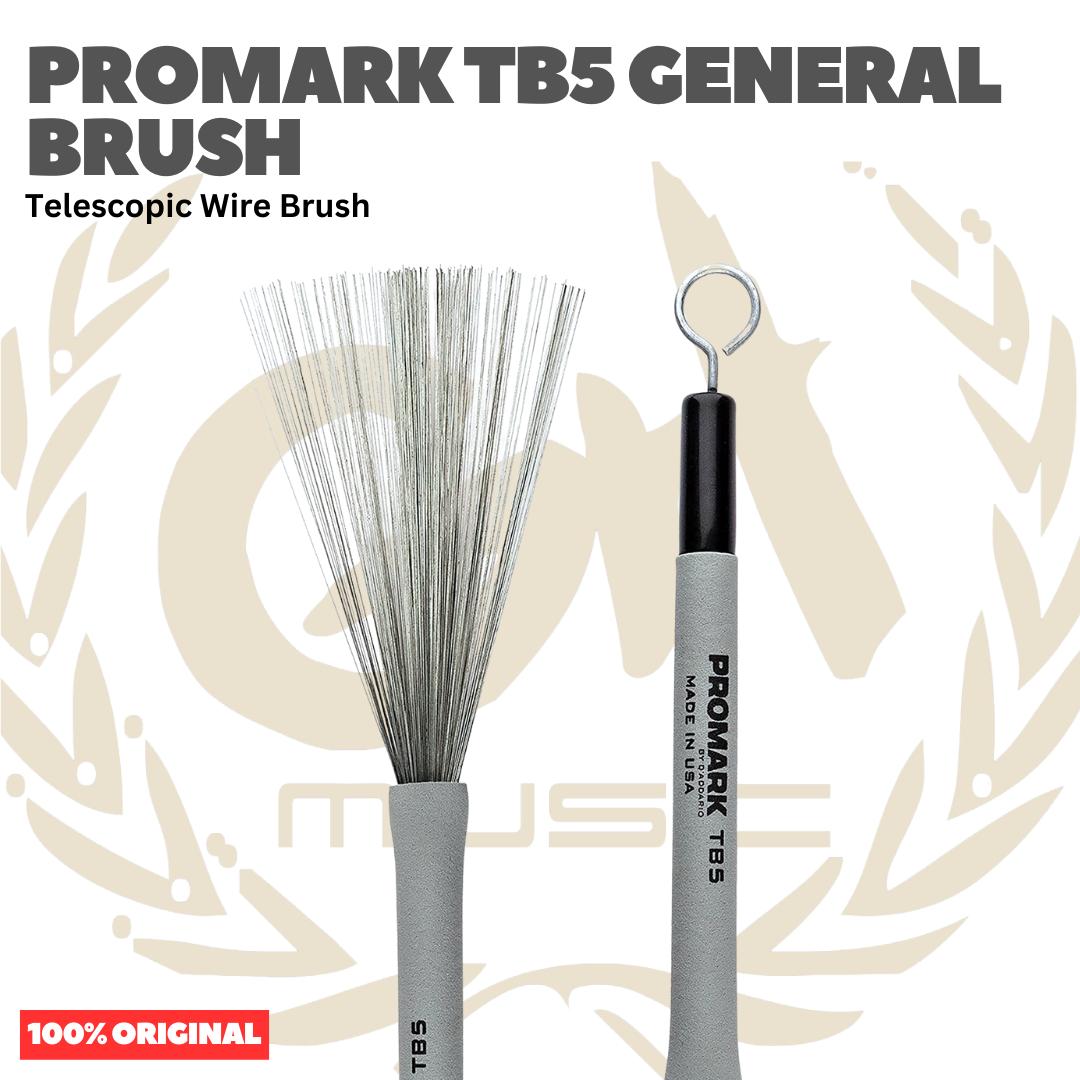 PROMARK TB5 General Brush Telescopic Wire Brush - Stik Brass Snare Stik Kawat Jazz Original Asli