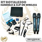 RECORDINGTECH RT ROYALE200 CLIP ON & HANDHELD WIRELESS SYSTEM