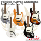 FENDER PLAYER JAZZ BASS Guitar Electric, Pau Ferro FB | Bass Listrik