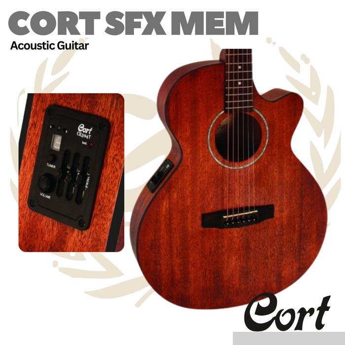 Cort SFX-MEM-OP Acoustic Guitar w/Bag - Gitar Akustik