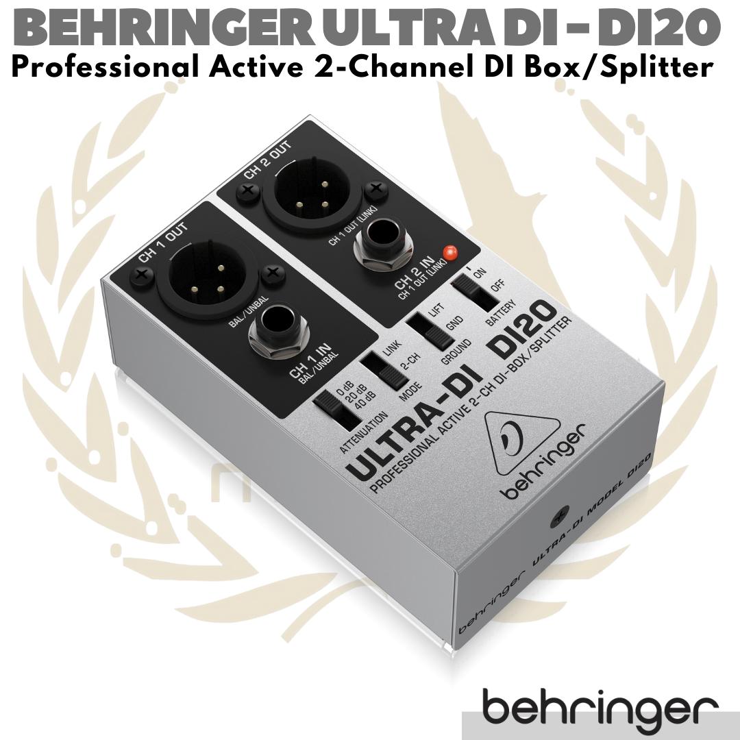 BEHRINGER ULTRA DI - DI20 Active 2 Channel DI Box / Splitter
