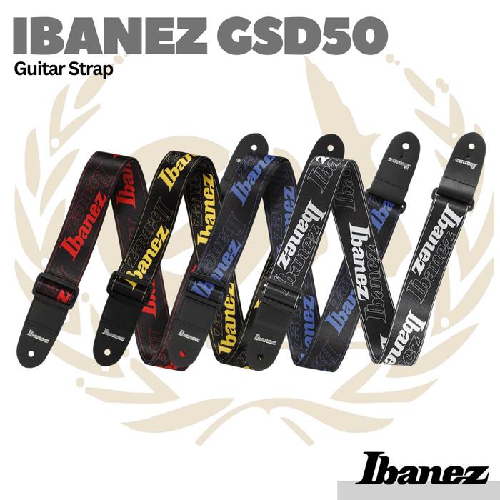 Ibanez Logo GSD50 Guitar Strap - Strep Gitar