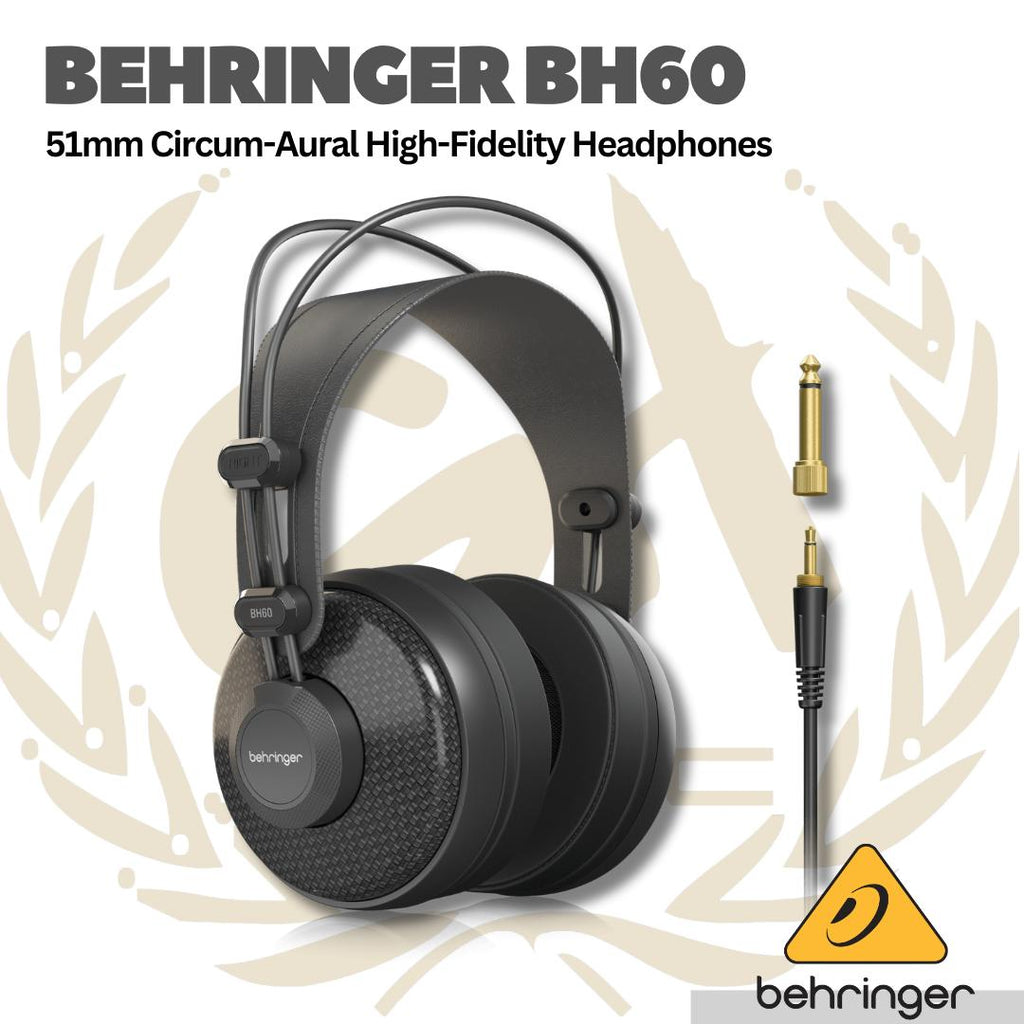 Behringer BH60 Premium 51 mm Circum-Aural High-Fidelity Headphones