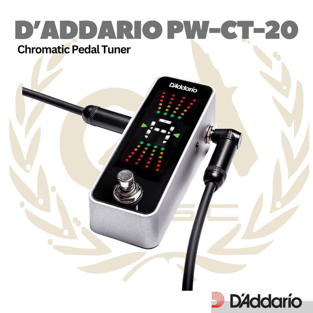 D'addario PW-CT-20 Chromatic Pedal Tuner - Gitar Bass Ukulele