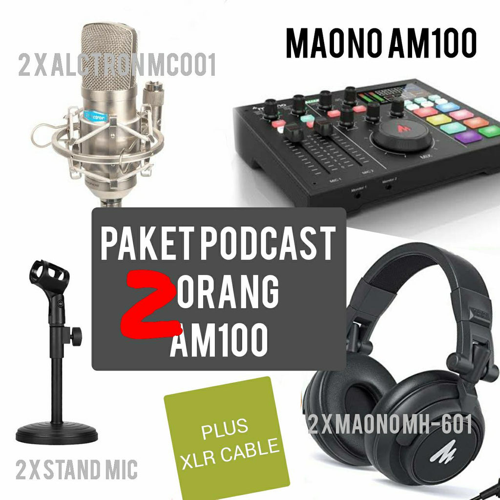 PAKET PODCAST 2 MAONOCASTER AM100 PLUS MIC