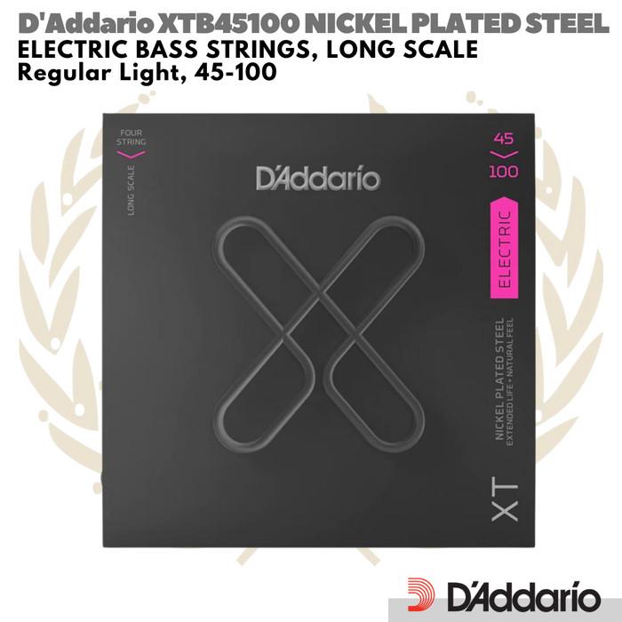 D'Addario XTB45100 XT Long Scale Bass Guitar Strings | Senar 45 100