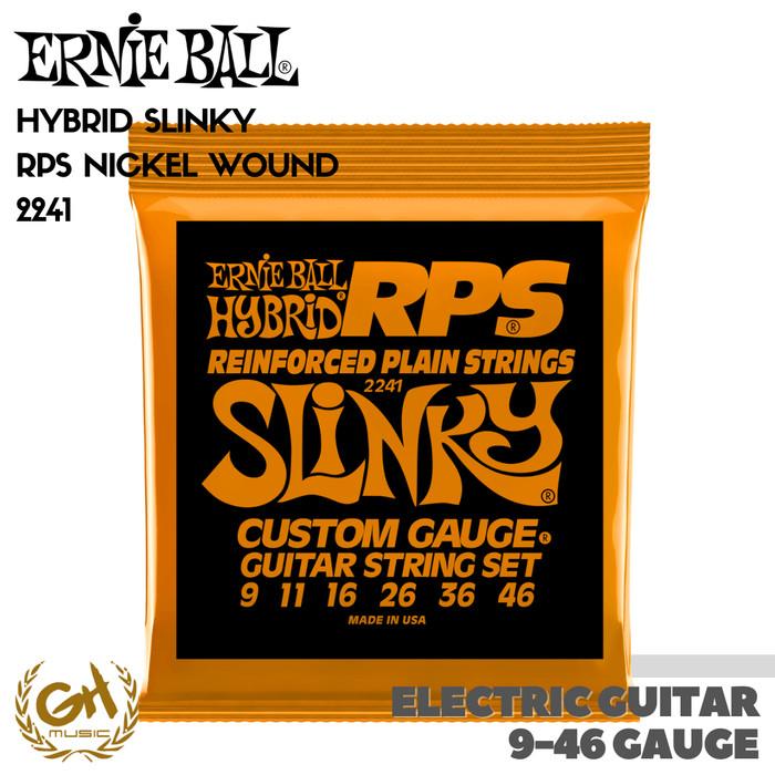 ERNIE BALL HYBRID SLINKY RPS 2241 NICKEL WOUND ELECTRIC GUITAR, 9-46
