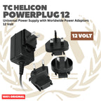TC Helicon Powerplug 12 Universal Power Supply with Worldwide Power Adaptors 12 Volt - Adaptor untuk Efek Alat Musik Original Asli