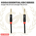 Koda Essential KBC Series Straight TRS 1/4 inch to Straight TRS 1/4 inch Balanced Cable - Kabel Instrumen