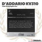 D'addario KV310-4/4L Kaplan Vivo Violin String Set, Light Tension - Senar Biola