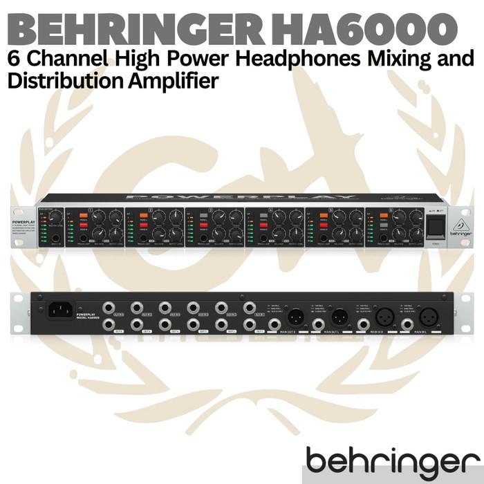 BEHRINGER POWERPLAY HA6000 6 Channel Headphones Distribution Amplifier