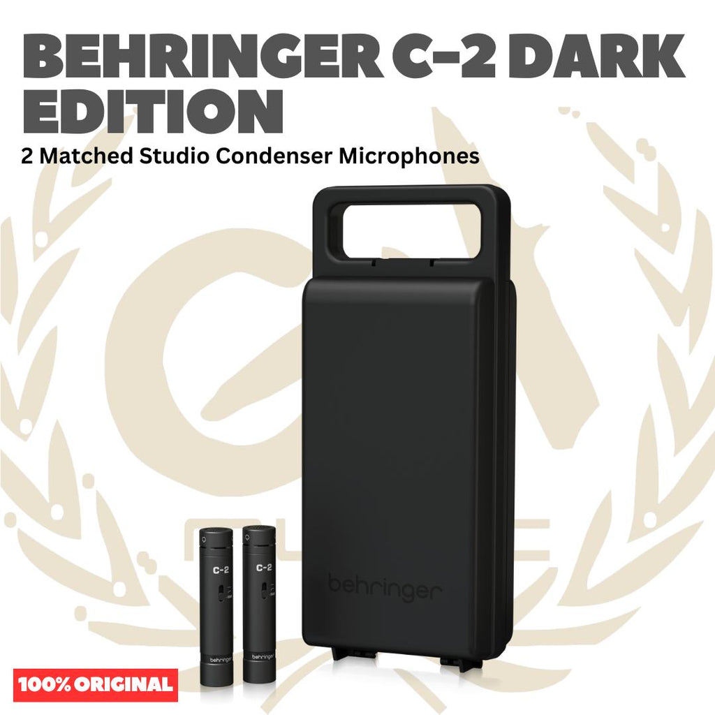 Behringer C-2 Dark Edition 2 Matched Studio Condenser Microphones - Mic Kondenser C2 Mik Kondensor Sepasang Original Asli