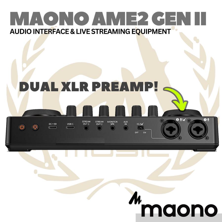 MAONO AME2 Gen II Maonocaster Live Streaming & Portable Podcast Console Gen 2 | Soundcard AM - E2 Mark 2