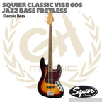 Squier Classic Vibe 60s Jazz Bass Fretless - Bass Elektrik