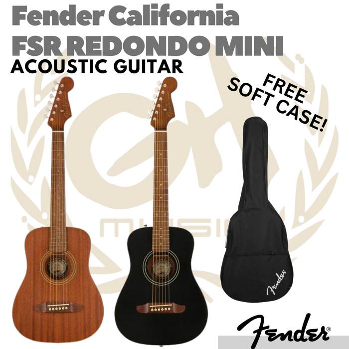 Fender FSR California Redondo Mini Acoustic Guitar Free Softcase Gitar Akustik