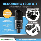 MIC RECORDING TECH X1 PRO CONDENSER MICROPHONE RECORDING ZOOM PODCAST ASMR - RT X-1 PRO
