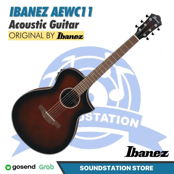 Ibanez AEWC11 Acoustic Guitar - Gitar Akustik Cutaway AEW 11 Original Asli