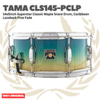 TAMA CLS145-PCLP 14x5inch Superstar Classic Maple Snare Drum, Caribbean Lacebark Pine Fade - Senar Drum | CLS 145 PCLP