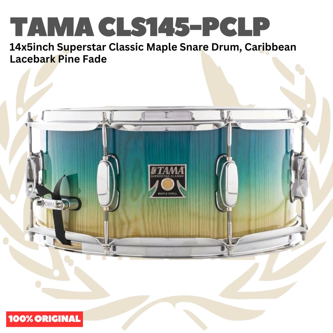 TAMA CLS145-PCLP 14x5inch Superstar Classic Maple Snare Drum, Caribbean Lacebark Pine Fade - Senar Drum | CLS 145 PCLP