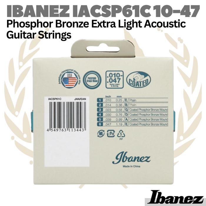 IBANEZ IACSP61C 10-47 Phosphor Bronze Extra Light Acoustic Strings