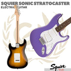 SQUIER SONIC STRATOCASTER SSS Electric Guitar | Gitar Listrik Elektrik - BLACK