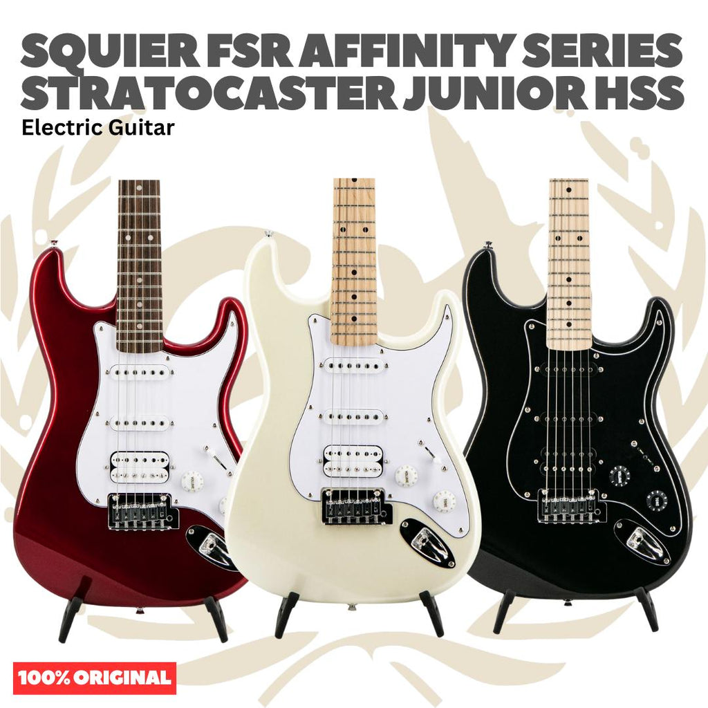 Squier FSR Affinity Series Stratocaster Junior HSS Electric Guitar - Gitar Listrik Elektrik Original Asli