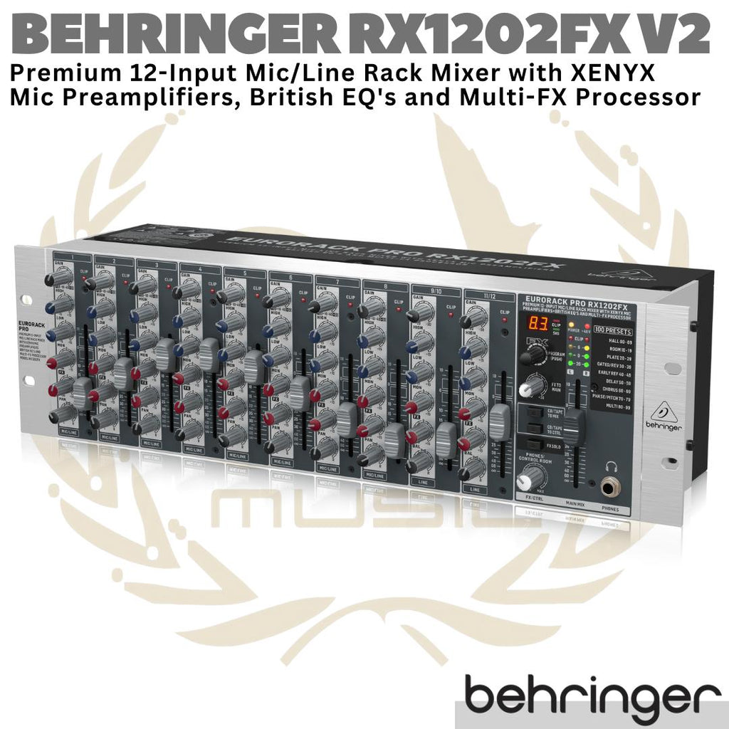 BEHRINGER EURORACK PRO RX1202FX V2 12 Channel | Mixer Multi FX RX1202