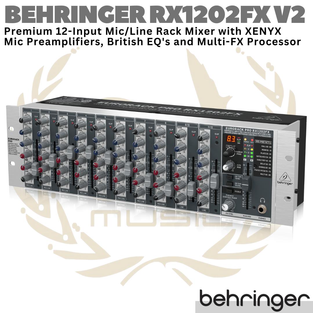 BEHRINGER EURORACK PRO RX1202FX V2 12 Channel | Mixer Multi FX RX1202