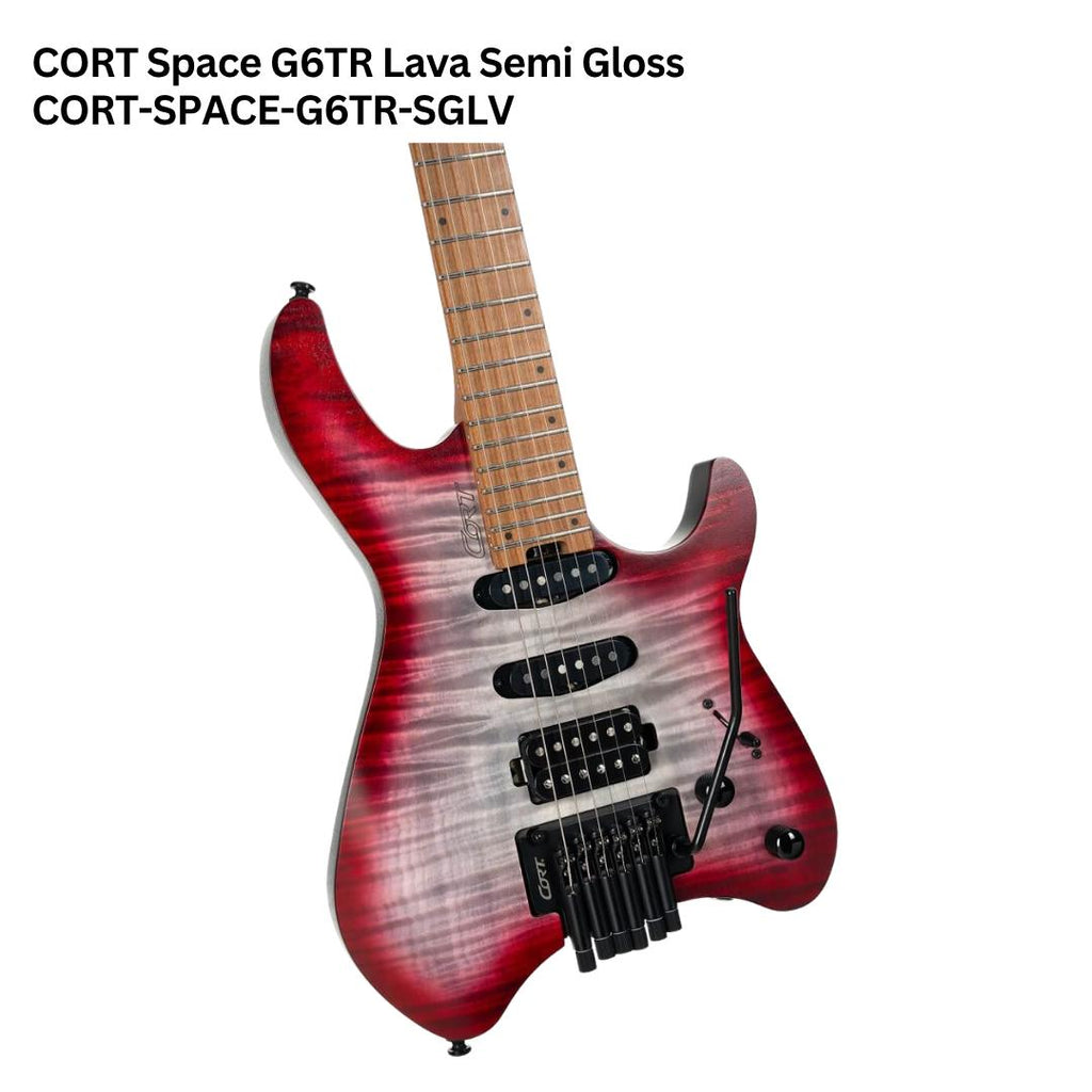 Cort Space G6TR Headless HSS Electric Guitar w/Case - Gitar Listrik Elektrik