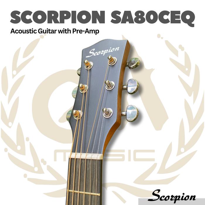 Scorpion SA80CEQ Acoustic Electric Guitar with Pre-Amp