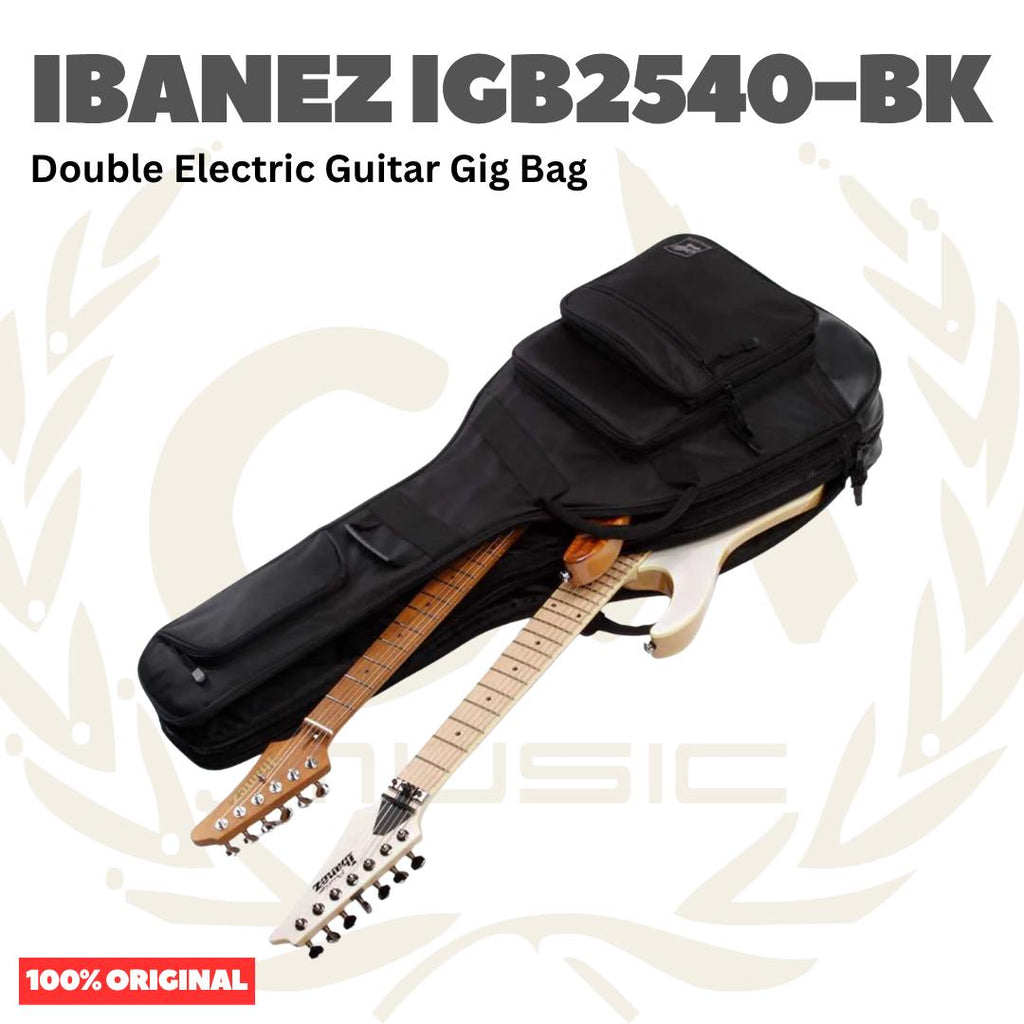 Ibanez IGB2540-BK Double Electric Guitar Gig Bag - Tas Gitar Listrik Elektrik Dobel Gigbag IGB2540