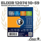 Elixir 12074 Nanoweb 7-String Electric Guitar Strings, 10-59