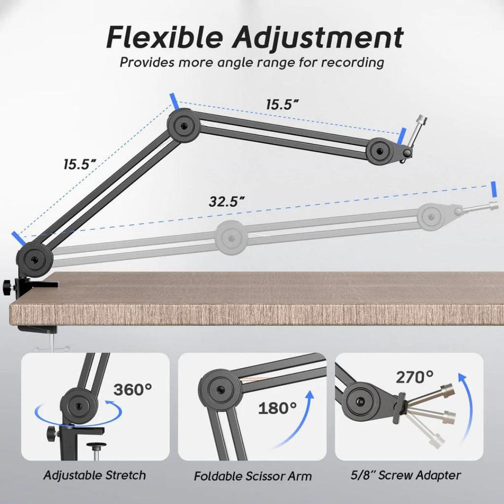 FIFINE BM63 Microphone Arm Stand