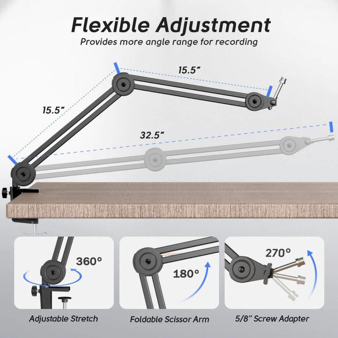 FIFINE BM63 Microphone Arm Stand