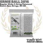 ERNIE BALL 2816 Regular Slinky 5-String Flatwound | Senar Bass 45-130
