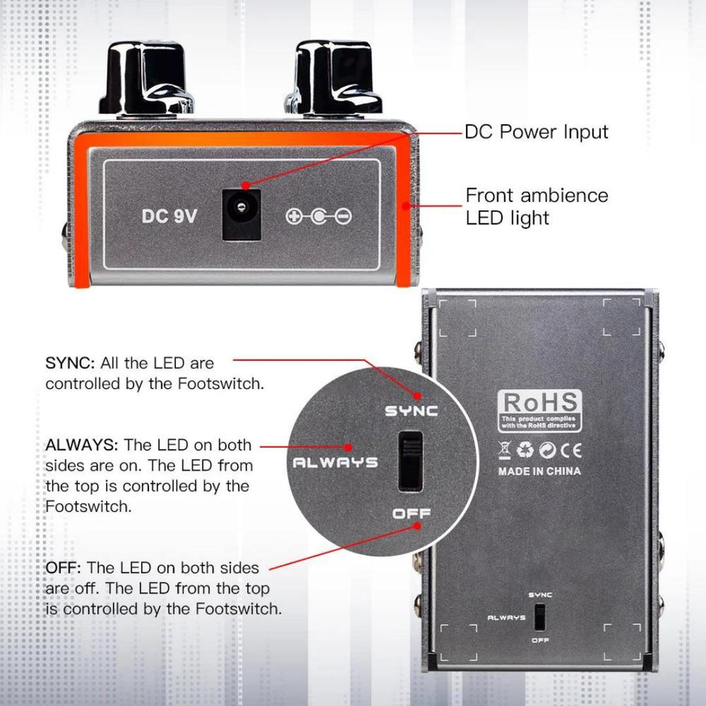 JOYO R-02 TAICHI Low Gain Overdrive Guitar Effect Pedal - Efek Gitar