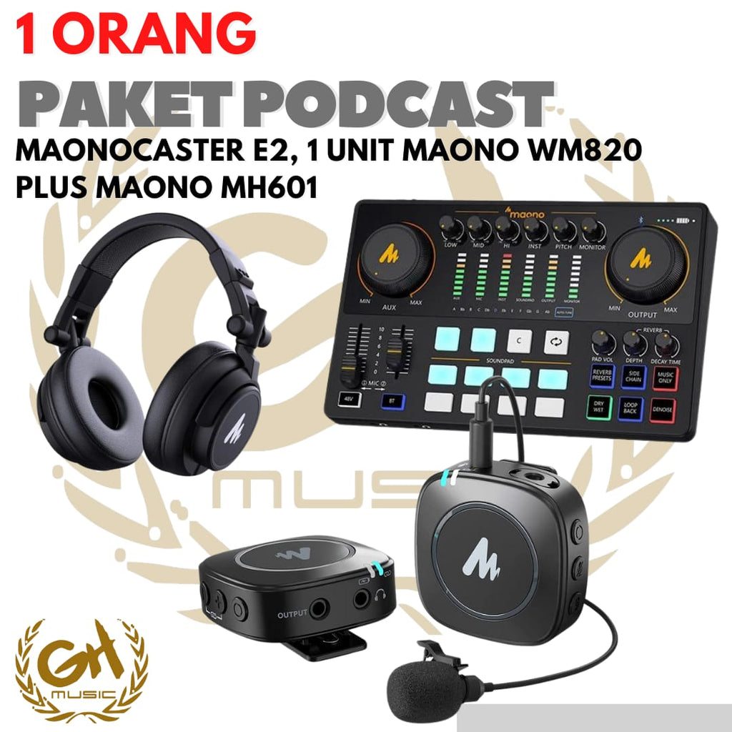 PAKET PODCAST MAONOCASTER E2 AME2, MAONO WM820