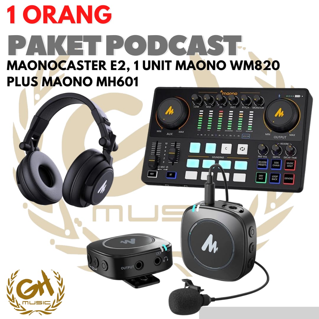 PAKET PODCAST MAONOCASTER E2 AME2, MAONO WM820