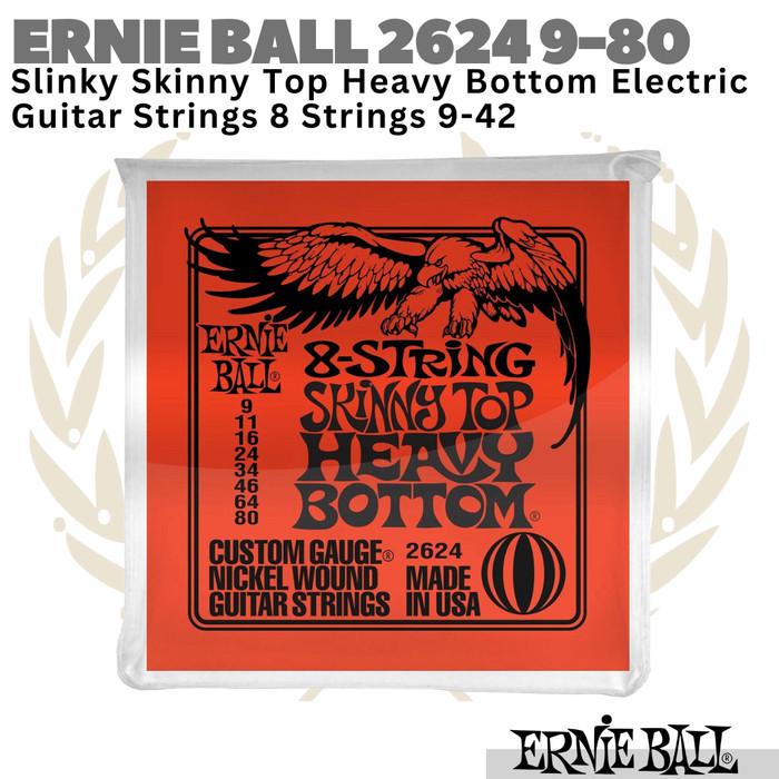 ERNIE BALL 2624 8 String Electric Guitar Strings 9-80 | Senar Gitar