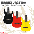 Ibanez URGT100 Tenor Ukulele 4-String w/Preamp & Bag - Ukulele Tenor 4-senar Original Asli