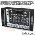 BEHRINGER EUROPOWER PMP500MP3 8 channel 500W Powered Audio Mixer