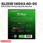 Elixir 14002 40-95 Electric Bass 4-String Long Scale, Nanoweb - Senar Bass