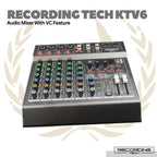 Recording Tech KTV6 With VC Feature - 6 Channel Audio Mixer