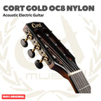 Cort Gold OC8 Nylon Natural Gloss Acoustic Electric Guitar w/Case - Gitar Akustik Elektrik