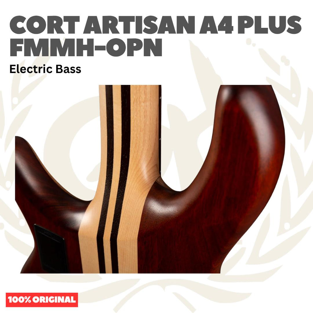 Cort Artisan A4 Plus FMMH Electric Bass Guitar - Bass Listrik Elektrik