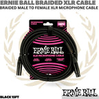 ERNIE BALL Braided XLR Male to Female Microphone Cable | Kabel Mic XLR