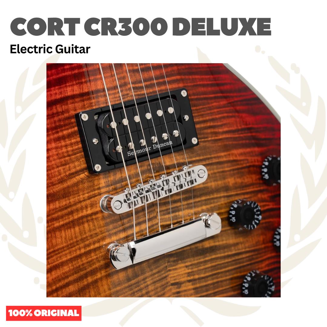 Cort CR300 Deluxe Flaming Burst Electric Guitar - Gitar Listrik Elektrik
