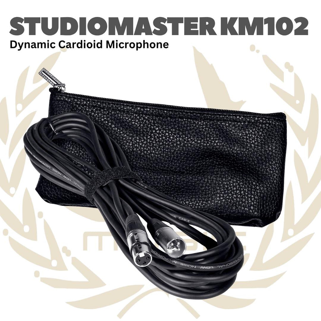 KM102 Dynamic Cardioid Microphone - KM 102 Mic Dinamik Studiomaster Mik Karaoke KM-102 Original