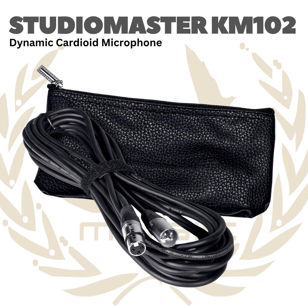 KM102 Dynamic Cardioid Microphone - KM 102 Mic Dinamik Studiomaster Mik Karaoke KM-102 Original